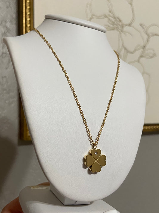 Lucky Charm Stainless Steel Gold Necklace