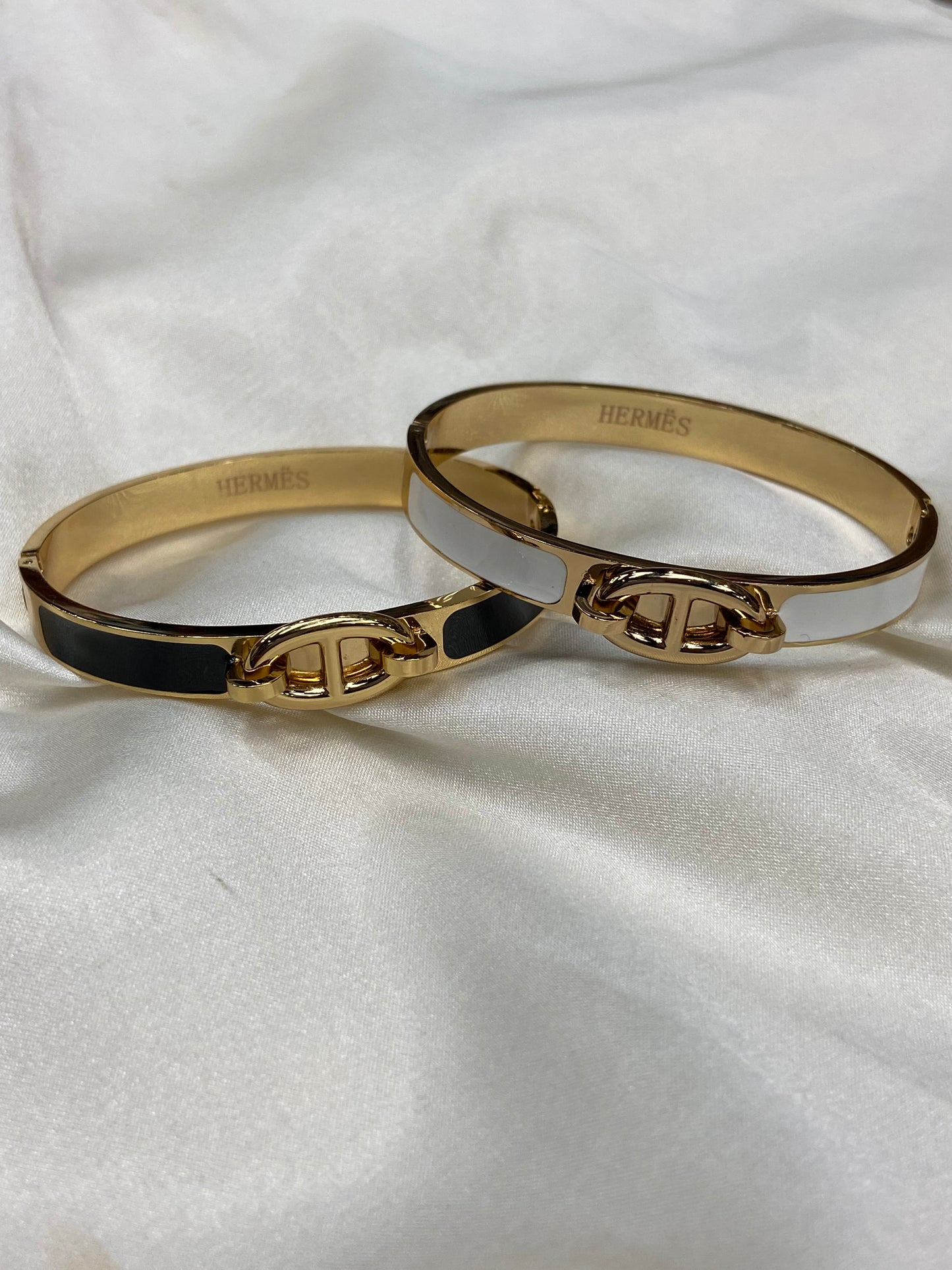 Herm Stainless Steel Gold Bangles