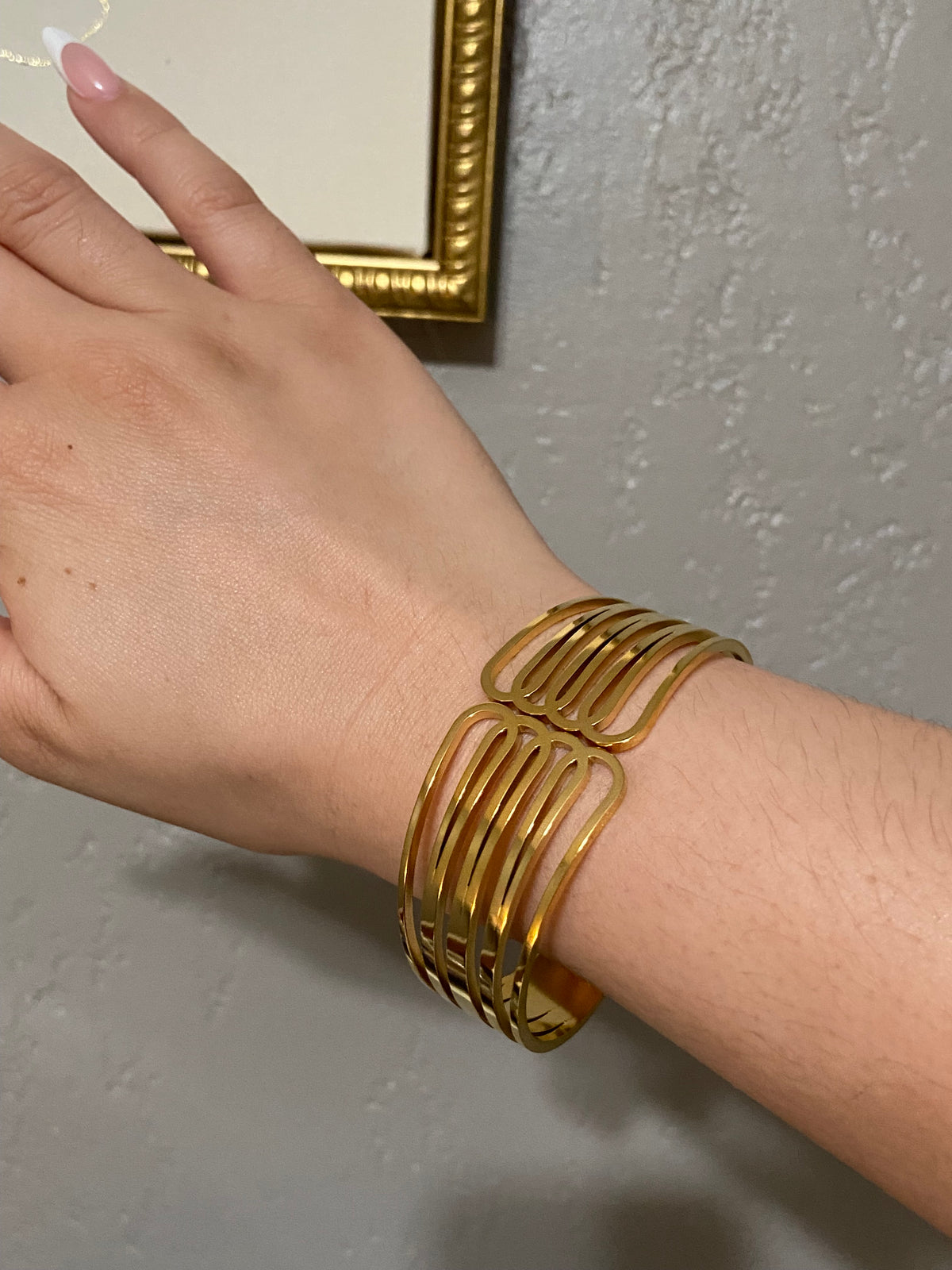 Gold Thick Stainless Steel Gold Bracelet