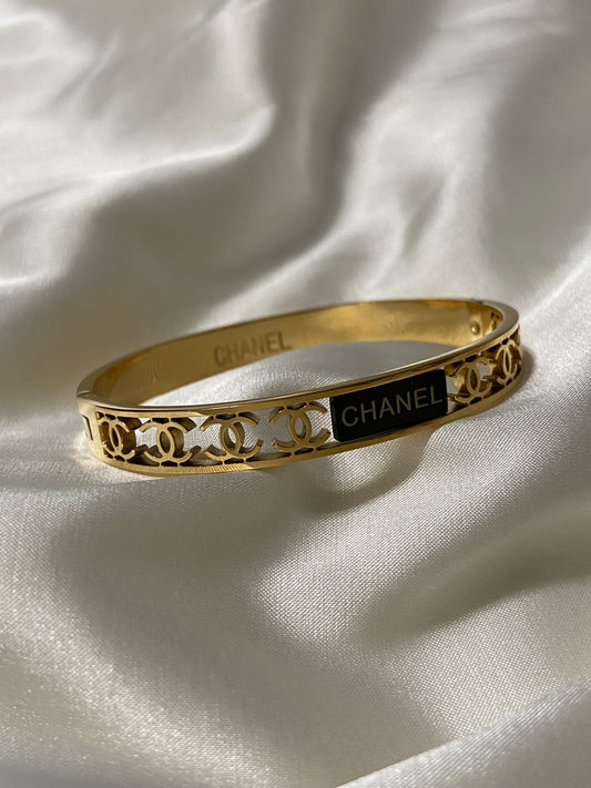 CC Stainless Steel Gold Bangle