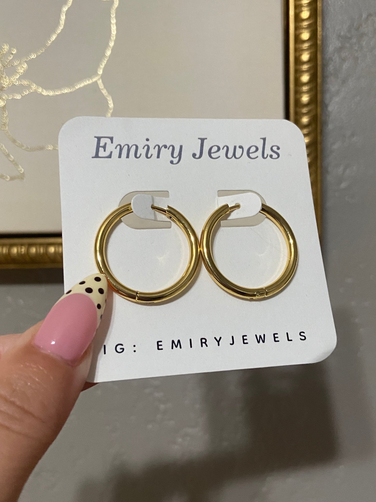 Gold Stainless Steel Thin Hoops