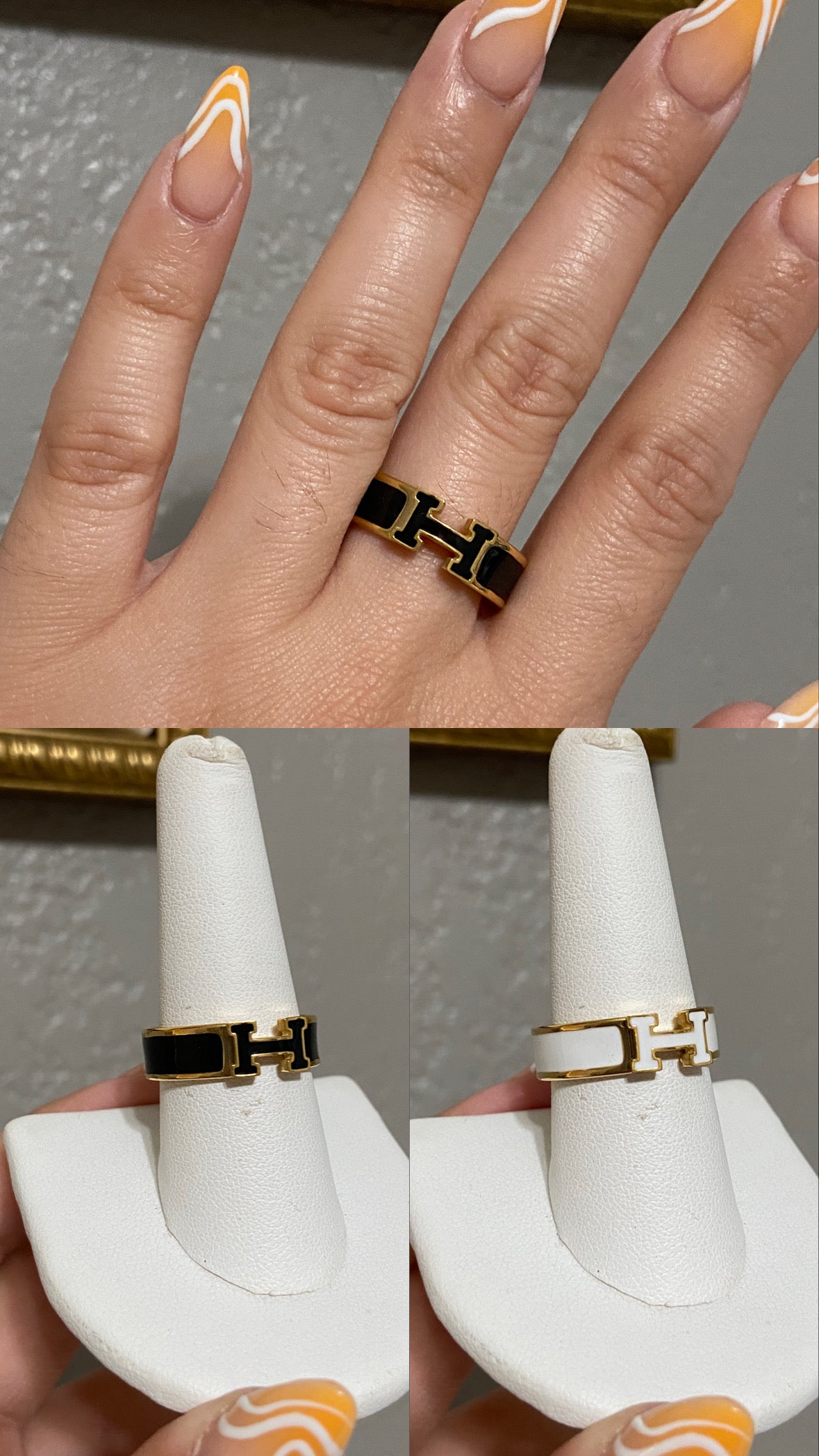 Herm Stainless Steel Gold Ring