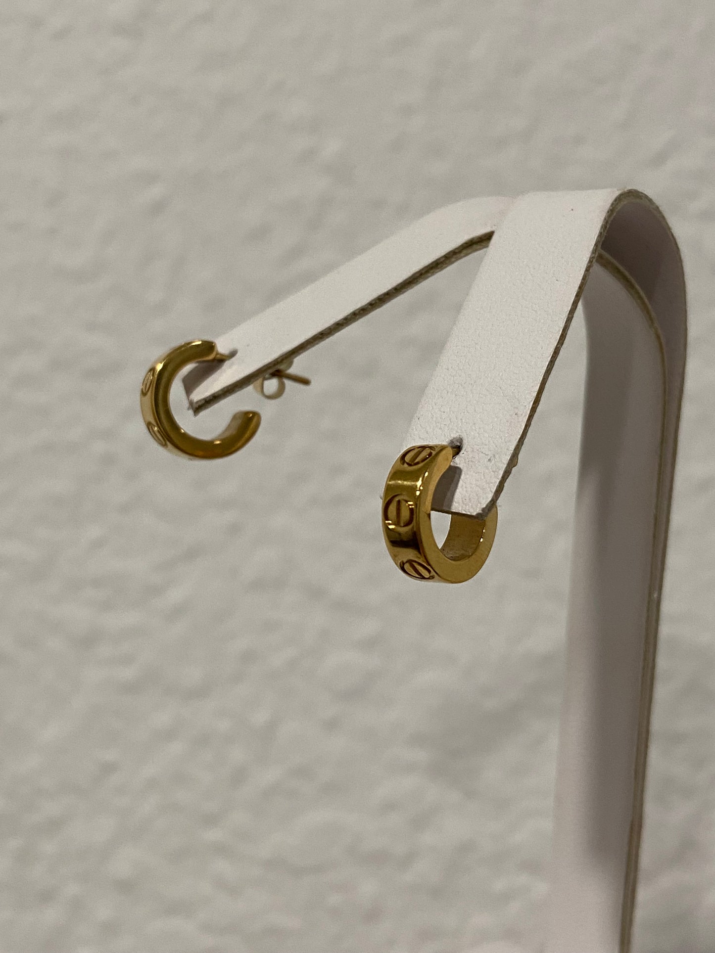 Mini Carti Stainless Steel Gold Hoops