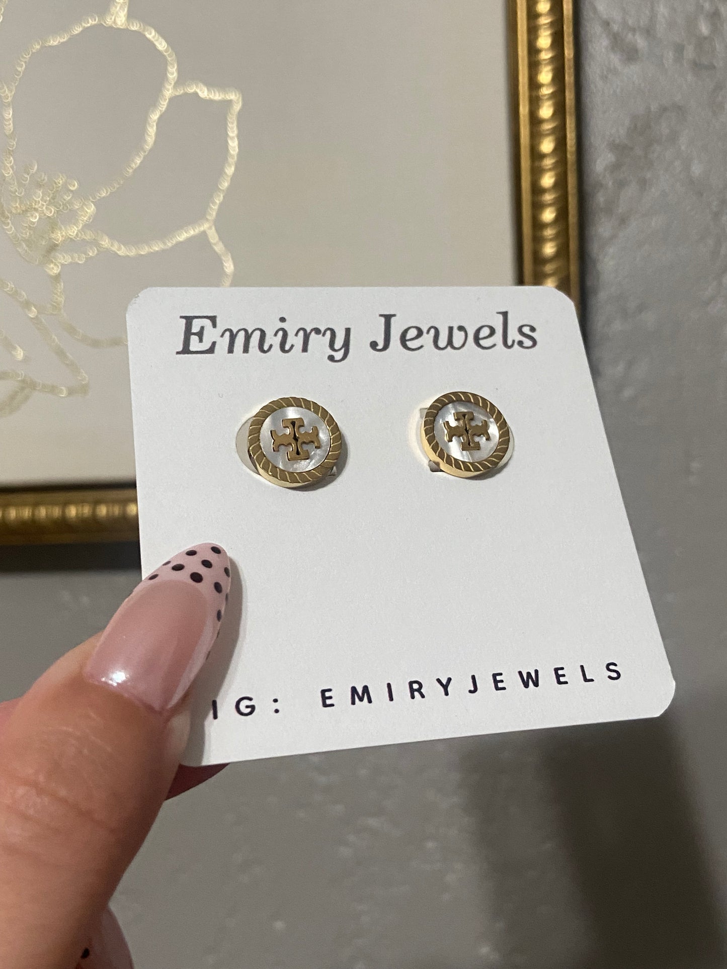Tory B Stainless Steel Gold Earrings