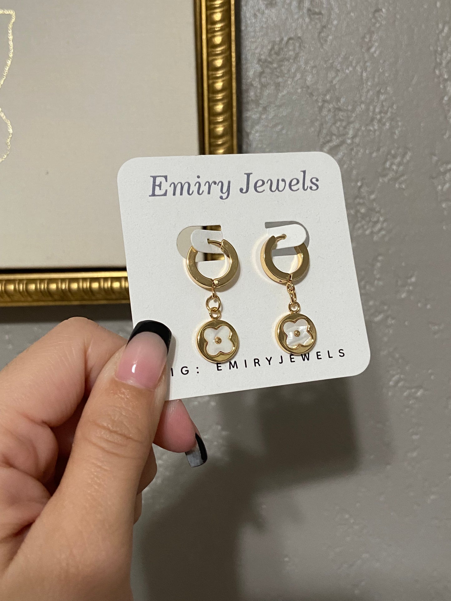 Stainless Steel Gold Huggie Earrings
