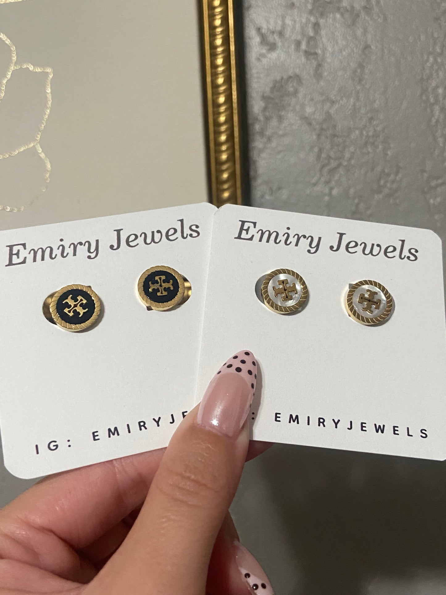 Tory B Stainless Steel Gold Earrings