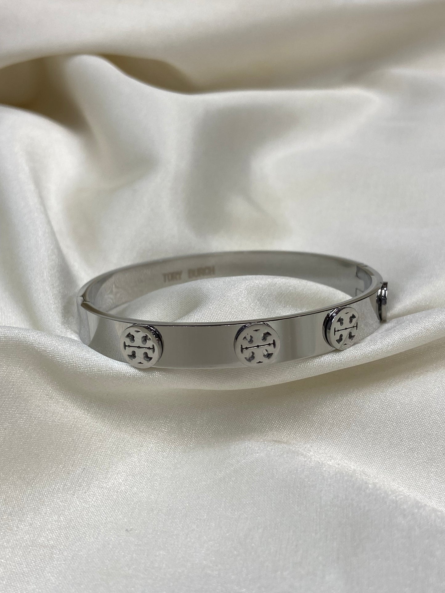 Tory B Stainless Steel Silver Bangle