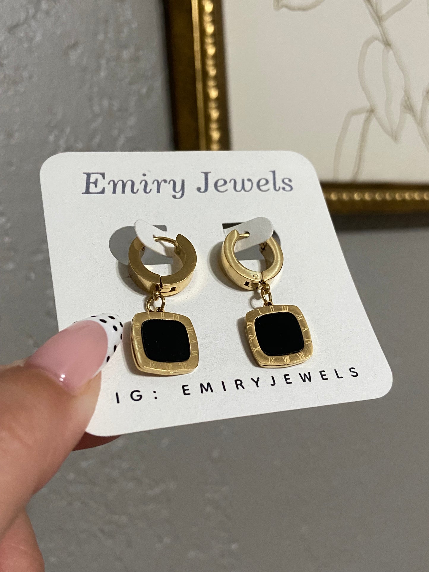 Gold Evil Eye Stainless Steel Gold Huggie Earrings