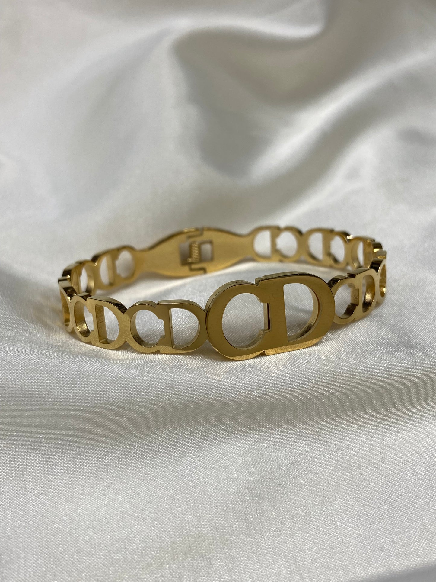 LV Stainless Steel Gold Bangles