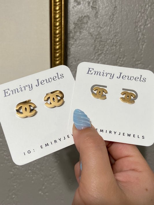 CC Gold Stainless Steel Earrings