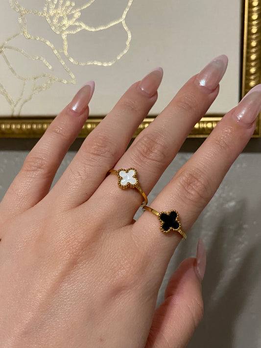 Mini Clover Stainless Steel Dainty Ring