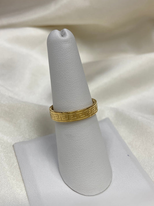 Gold Thin Fend Stainless Steel Ring