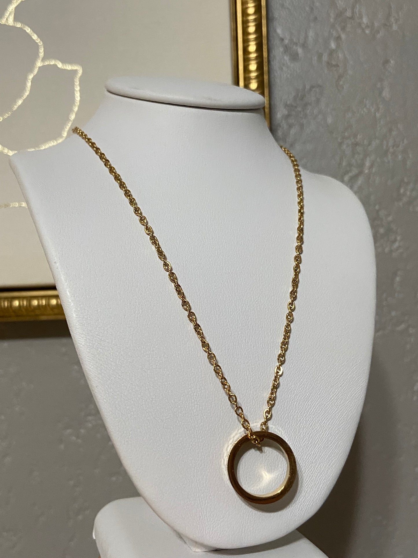 GG Ring Stainless Steel Gold Necklace