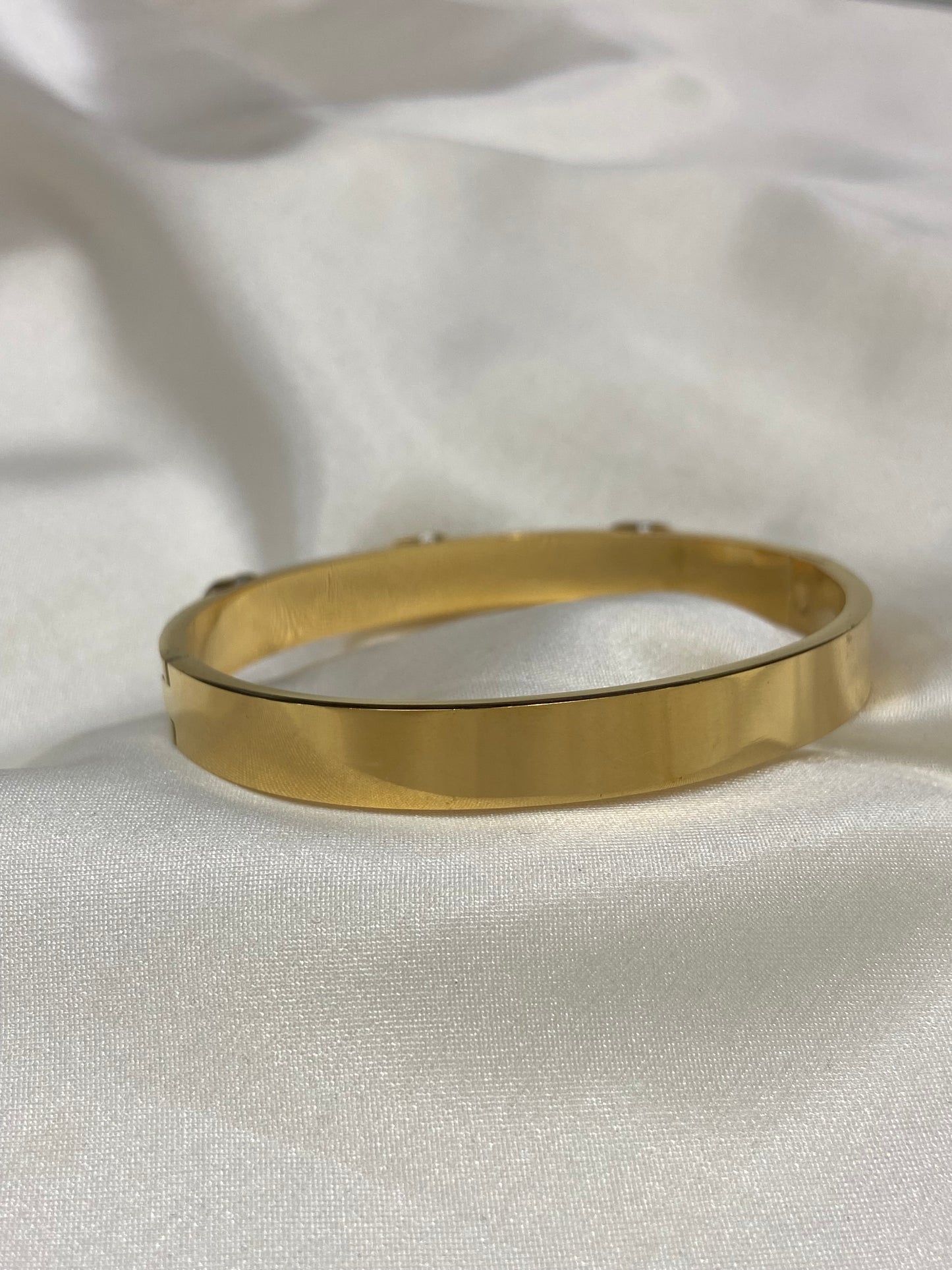 GG Black Stainless Steel Gold Bangle