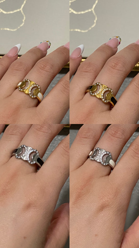 Celin CZ Stainless Steel Ring