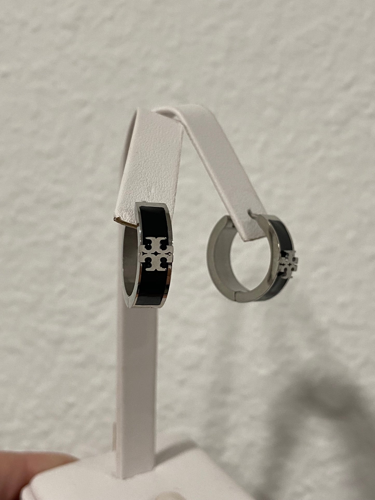 Tory B Stainless Steel Silver Hoops