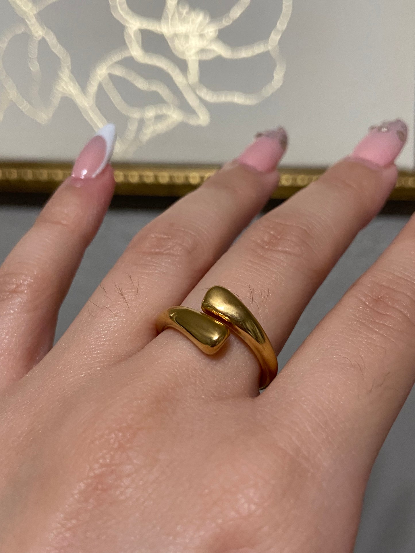 Wrapped Stainless Steel Gold Ring
