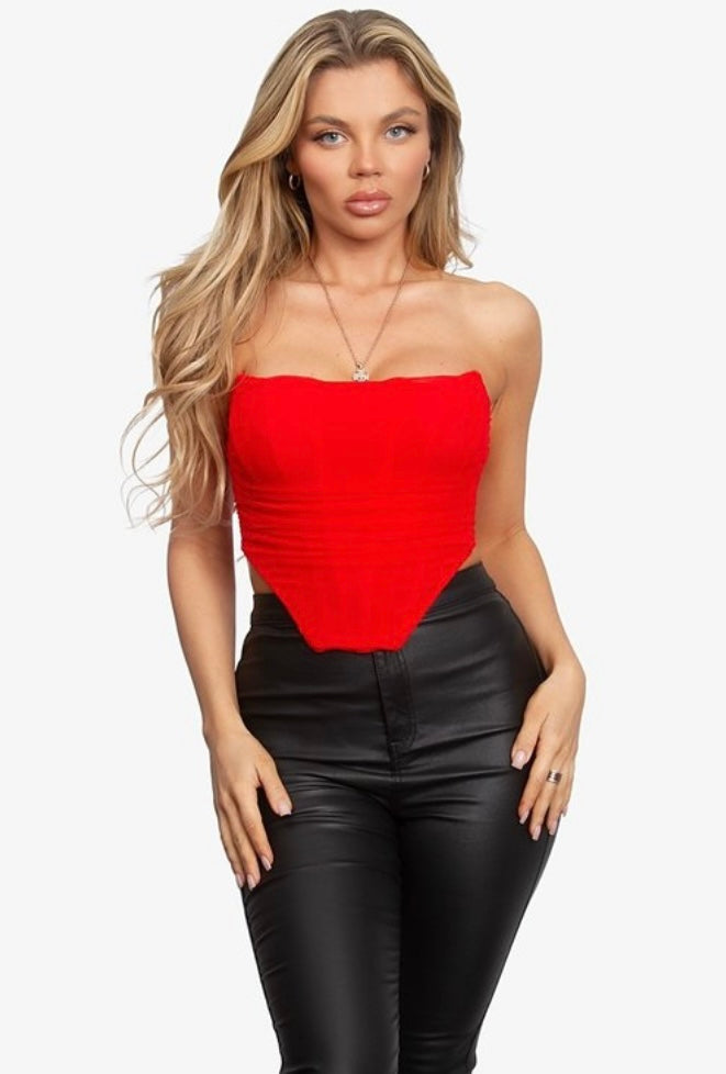 Mesh Corset Tops