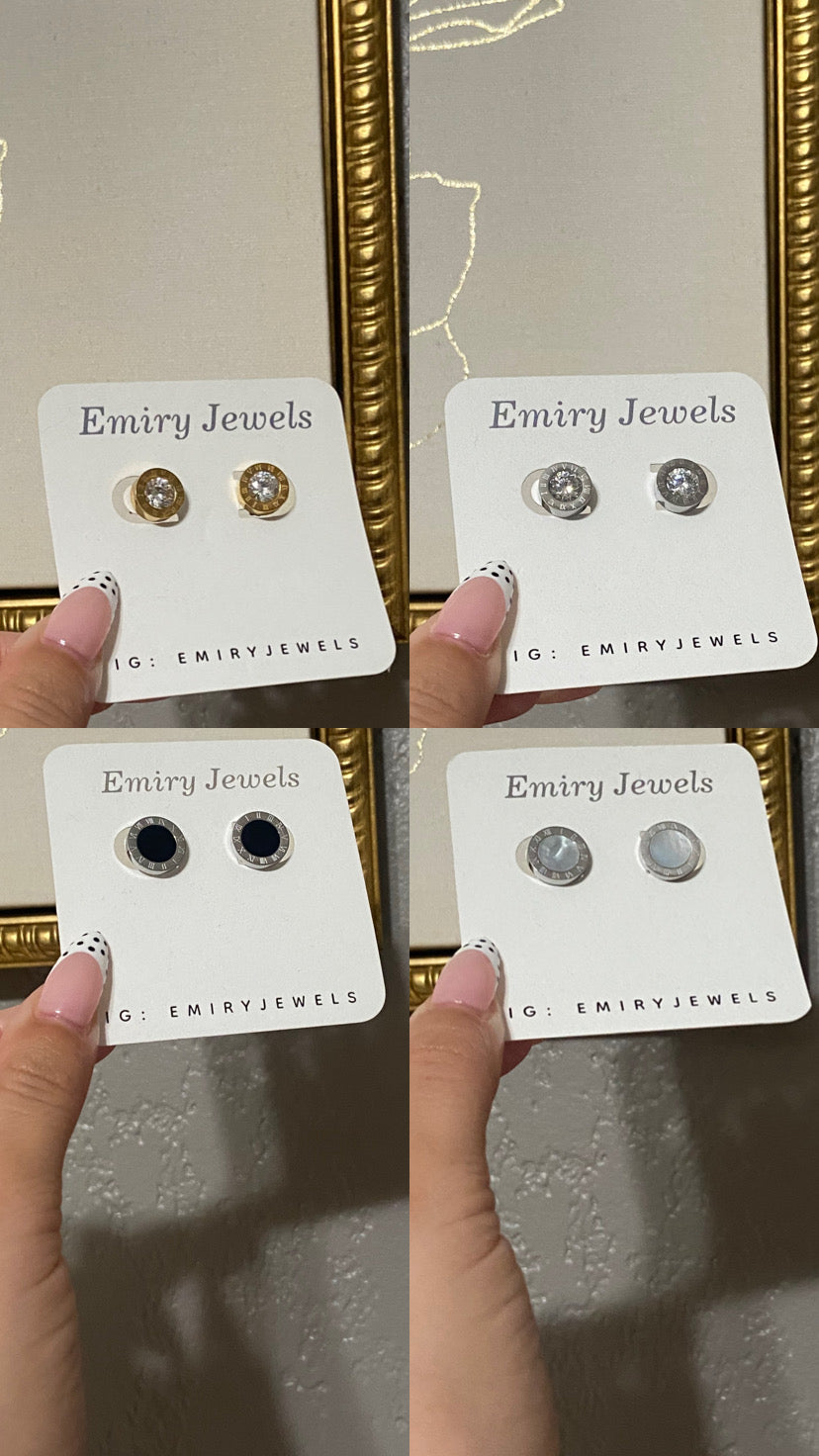 Last Chance - Stainless Steel Roman Numeral Earrings