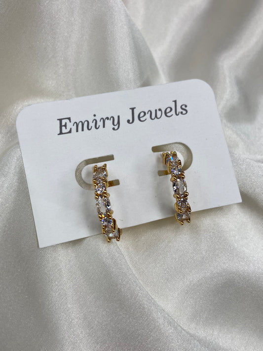 14k Gold Filled Glam CZ Hoop Earrings