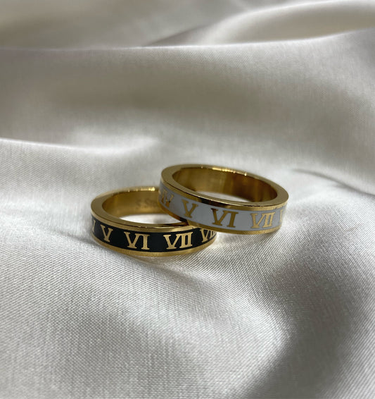 Stainless Steel Roman Numeral Ring